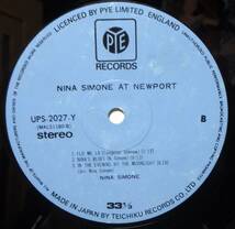 【BW110】NINA SIMONE「Nina Simone At Newport (ニューポートのニーナ・シモン)」, 69 JPN 国内初回盤　★ソウル-ジャズ_画像6