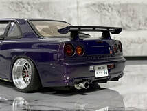 【AUTO art】1/18 NISSAN SKYLINE (R34) GT-R V-SPEC 1999 (Midnight Purple) Customオートアート 日産 スカイライン (R34) GT-R 77304_画像6