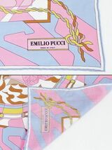 EMILIO PUCCI エミリオ プッチ ウール　シルク混　スカーフ 0RGB26 マルチ 中古_画像5