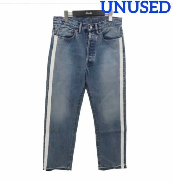 極美品　UNUSED side print denim pants デニムパンツ