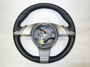 997 Porsche original leather steering gear steering wheel 997.347.803.20 A34 99734780320 schwarz black 911 987 control number (W-4085)