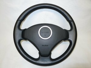  rare SS! Lapin HE21S Momo original leather steering gear steering wheel airbag air bag cover 48110-75H80 48150-75H40 control number (W-CIII06)