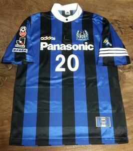 [送料無料] 1998年 ガンバ大阪 選手支給品 ORDER MADEタグ付き #20 宮本 adidas 検)1997 GAMBA OSAKA MATCH ISSUE SHIRT 稲本 エムボマ