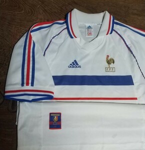 値下げ交渉 1998年 フランス代表 アウェイ ノースター adidas/アディダス UK製 検)ZIDANE FRANCE AWAY WC WORLD CUP ジダン ワールドカップ