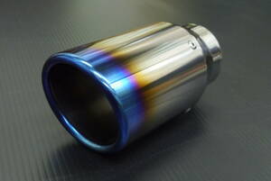 80Φ slash titanium & made of stainless steel muffler cutter prompt decision single all-purpose muffler tail L ①