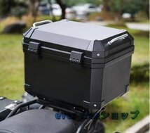 新品★実用★リアボックス 45L ブラック トップケース 大容量 ツーリング バックレスト装備 持ち運び可能_画像2