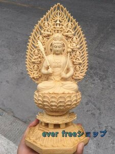 極上の木彫 仏教美術 精密彫刻 仏像 手彫り 極上品 虚空蔵菩薩像