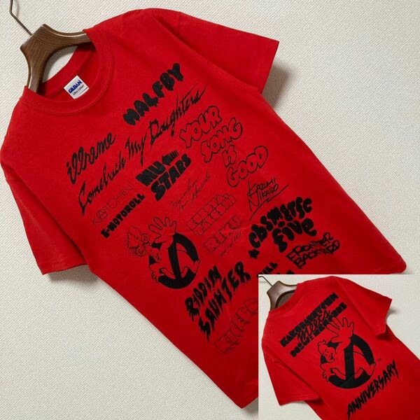 新品■niw!recorsd■5th TシャツAKUBARHYTHM meets S 赤 レッド ニューレコード 2009s 5周年記念モデル anniversary バンT