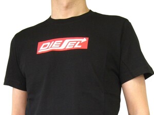 【ポスト投函配送】新品 直輸入 DIESEL ディーゼル ユニセックス ロゴプリント 半袖Tシャツ ブラック Sサイズ T-DIEGOR-HS1 A06862