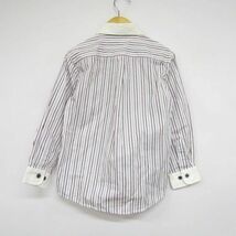 エル 長袖ストライプ ワイシャツ カットソー 男の子用 110サイズ 白マルチカラー キッズ 子供服 ELLE en noir_画像2