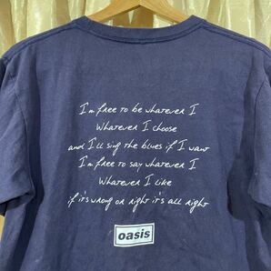 19SS アダムエロペ ADAM ET ROPE’ ×オアシス OASIS 「Whatever」ソングリリック半袖Tシャツ サイズM ネイビー コラボの画像4