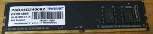 PATRIOT PC4-19200 DDR4-2400 4GB 1枚 即決! 40_033