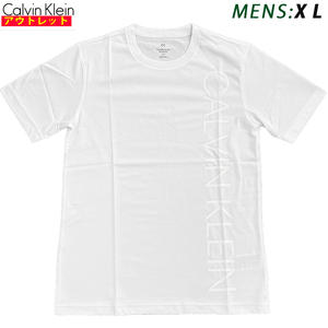 カルバンクライン 新品・アウトレット 半袖 Tシャツ 4MS0K103 100 WHITE 白 XLサイズ メンズ クリックポストで送料無料