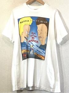 STANLEY DESANTIS◎90'sVINTAGE◎Tシャツ◎MTV◎ビーバスアンドバットヘッド◎USA製◎ビンテージ◎スタンリーデサンティス◎ホワイト◎白