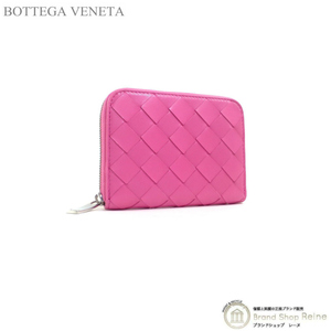 ボッテガ ヴェネタ （BOTTEGA VENETA） イントレチャート ラウンドコインパース 小銭入れ コインケース 600874 ピンク（新品）