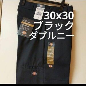 新品 30x30 BK ダブルニー ワークパンツ ディッキーズ ブラック