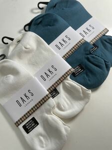 DAKS ダックス ブランドソックス スニーカーソックス 紳士 靴下 4足組 メンズ 百貨店　カジュアルソックス　ゆったりフィット　スニソ