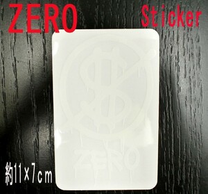 ZERO/ゼロ HARDLUCK WHITE STICKER/ステッカー シール スケボー