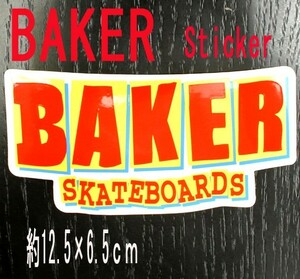 BAKER/ベイカー BAKER LOGO RED STICKER/ステッカー シール スケボー