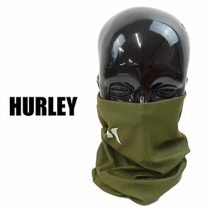 HURLEY/ハーレー MULTI-FUNCTIONAL GAITER BOXED SOLID GAITER MEDIUM OLIVE ネックゲイター [返品、交換不可]