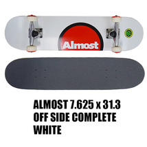 ALMOST/オルモスト コンプリートスケートボード/スケボー OFF SIDE FP COMPLETE 7.625 WHITE COMPLETE SK8 [返品、交換不可]_画像2