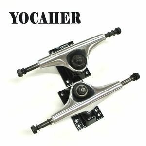 YOCAHER 5.0 POLISHED SILVER/BLACK TRUCK/to Lux kebo-SK8 SKATEBOARD skateboard truck [ returned goods, exchange and cancel un- possible ]