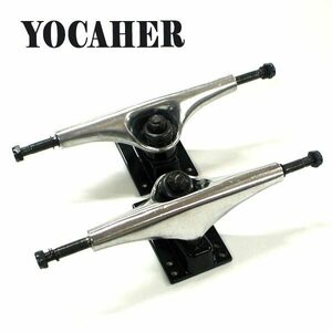 YOCAHER 6.0 POLISHED SILVER/BLACK TRUCK/to Lux kebo-SK8 SKATEBOARD skateboard truck [ returned goods, exchange and cancel un- possible ]