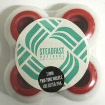 STEADFAST/ステッドファスト TWO TONE WHEEL 51mm WHITE/RED スケートボード ブランク ウィール [返品、交換不可]_画像3