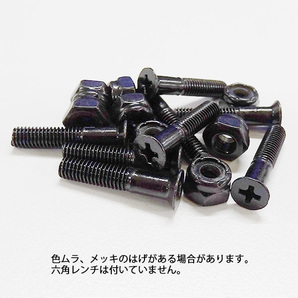 SW HARD WARE/ハードウェア PHILLIPS +プラス 1 インチ ボルト/ビス/ナット BLACK スケートボード用パーツ [返品、交換不可]の画像4