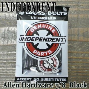 インデペンデント/INDEPENDENT HARD WARE/ハードウェア ALLEN 六角 7/8インチ BLACK スケートボード用パーツ スケボーSK8 袋パッケージの画像1