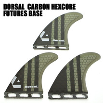 DORSAL/ドーサル CARBON HEXCORE HONEYCOMB BLACK THRUSTER FIN FUTURESトライフィン3本セット[返品、交換不可]_画像1