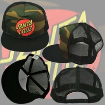 SANTACRUZ/サンタクルズ CLASSIC DOT TRUCKER HAT CAMO/BLACK CAP/キャップ HAT/ハット 帽子_画像2