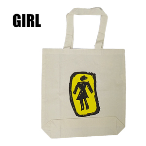 GIRL/ガール SKETCHY CANVAS TOTE BAG NATURAL トートバッグ 鞄 手提げ[返品、交換不可]