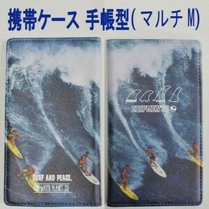 値下げしました！スマホケース マルチ型【SURF】Mサイズ 手帳型 携帯ケース カバー ANDROID IPHONE CASE サーフィン