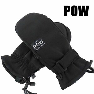 新品未使用 Mサイズ パウ スノーボードグローブ ミトン POW XG MITT GLOVE BLACK HIPOLA防水 ユニセックス SNOW BOARD スノボ 22-23 手袋