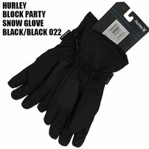 新品未使用 S-Mサイズ ハーレー 男性用 スノボー グローブ HURLEY BLOCK PARTY SNOW GLOVE BLACK/BLACK MENS スノーグローブ スノーボード_画像2