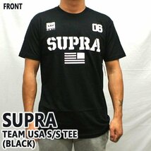 新品未使用　Sサイズ　SUPRA/スープラ TEAM USA BLACK S/S TEE メンズ 半袖 プリントメンズ 男性用 丸首 クリックポスト_画像2