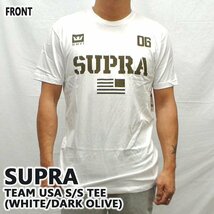 新品未使用　Mサイズ　SUPRA/スープラ TEAM USA WHITE/DARK OLIVE S/S TEE メンズ 半袖 プリントメンズ 男性用 丸首 クリックポスト_画像2