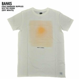 新品未使用　Sサイズ　BANKS/バンクス COLE BARASH RIPPLES S/S TEE OFF WHITE MENS 男性用 半袖Ｔシャツ 丸首 クリックポスト