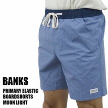 新品未使用 Mサイズ BANKS/バンクス PRIMARY ELASTIC BOARDSHORTS MOON LIGHT 男性用 サーフパンツ ボードショーツ 水着 メンズ MOO_画像2