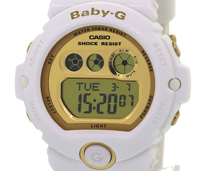 【美品】カシオ(CASIO) ベビージー(Baby-G) ホワイト×ゴールド デジタル クオーツ BG-6901-7