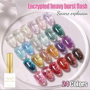 VENDEENI 高密度グリッタージェル Explosion Flash Series C－14 24色 ④♯16〜♯20