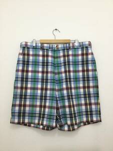 TOMMY HILFIGER トミーヒルフィガー 良品 チェック柄 ハーフパンツ コットンパンツ サイズ38 メンズXL〜 半ズボン 腰ロゴ