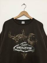 DELTA デルタ REALTREE リアルツリー リアルアニマル 半袖Tシャツ 鹿 メンズXL〜 茶系 アニマルプリント 鹿柄_画像2