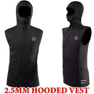 2.5mm капот лучший HOODED VEST жакет передний застежка-молния PURiGUARD мокрый костюм гидрокостюм дайвинг защищающий от холода IST капот 