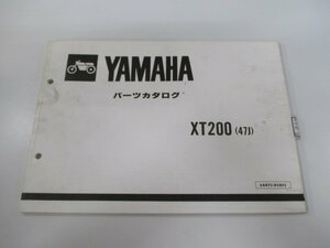 XT200 パーツリスト 1版 ヤマハ 正規 中古 バイク 整備書 47J 23J-100101～整備に役立ちます cp 車検 パーツカタログ 整備書