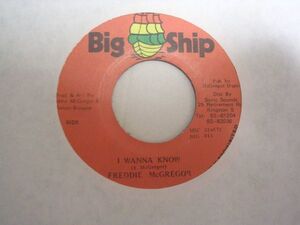 ●Reggae 45●FREDDIE McGREGOR / I WANNA KNOW