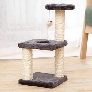  cat tower cat assembly easy 3 storey building gray grey [438]D321
