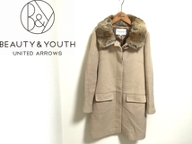 BEAUTY&YOUTH コート レディース M ベージュ 付け襟 B&Y ビューティー＆ユース ユナイテッドアローズ アローズ④_画像1