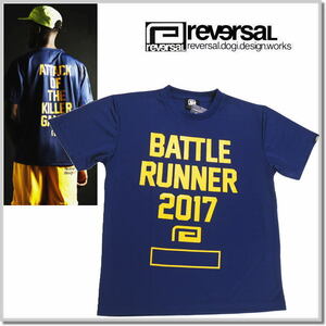 リバーサル reversal BATTLE RUNNER DRY TEE rv23ss058-NAVY-M Tシャツ 半袖 カットソー ドライメッシュ